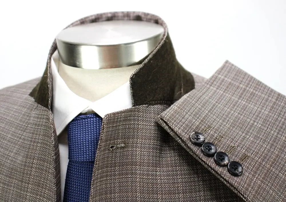 Emporio Armani Blazer 48 R fits 46 Brown White Woven Wool G Line Sport Coat New